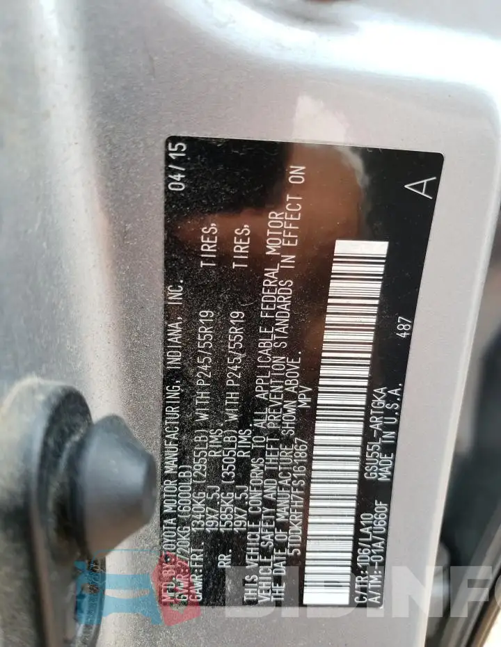 5TDDKRFH7FS161867 Photo# 13