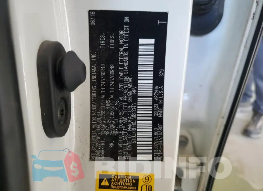 5TDJZRFH0JS893345 Photo# 13