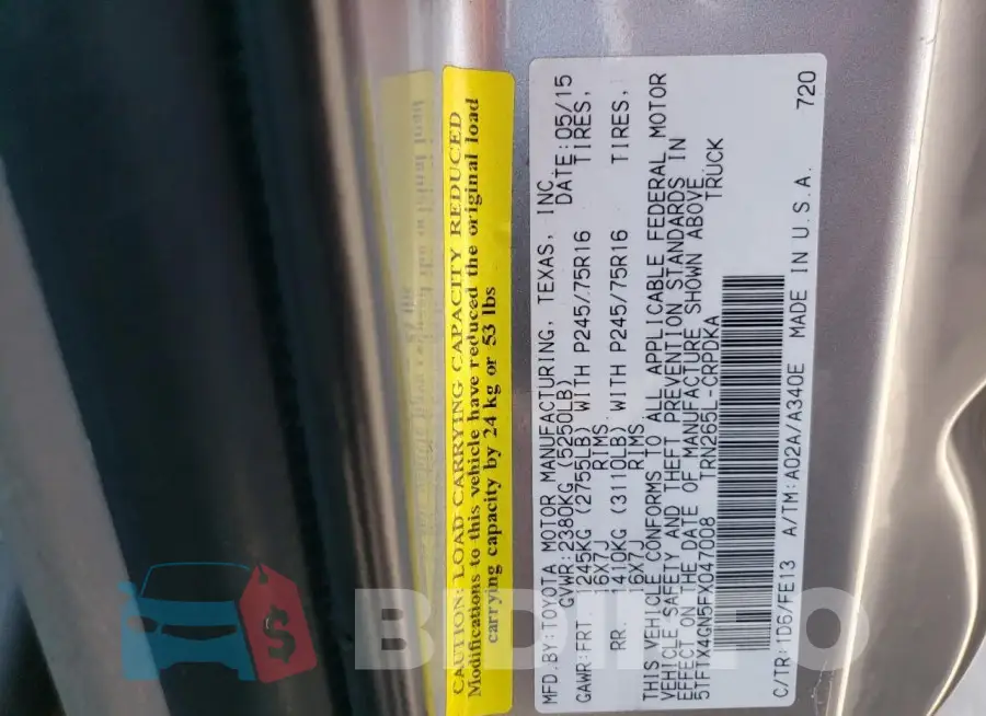 5TFTX4GN5FX047008 Photo# 13