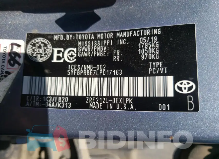 5YFBPRBE7LP017163 Photo# 13