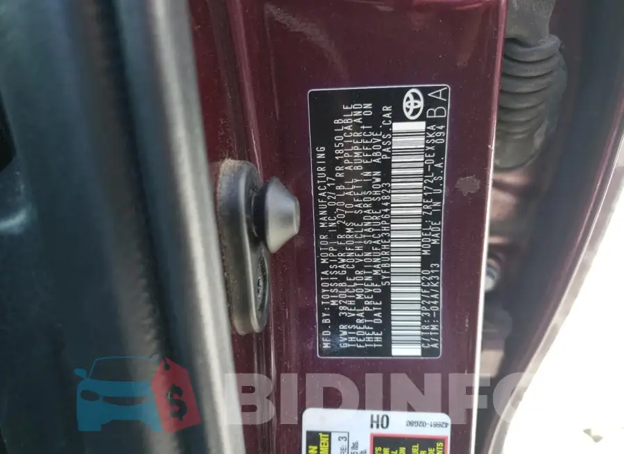 5YFBURHE3HP644823 Photo# 12