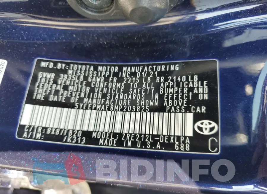 5YFEPMAE8MP209825 Photo# 12
