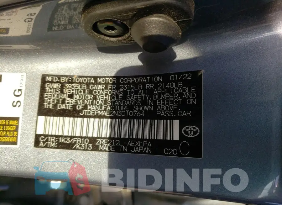 JTDEPMAE2N3010764 Photo# 12