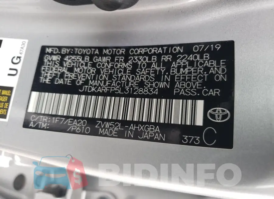 JTDKARFP5L3128834 Photo# 12