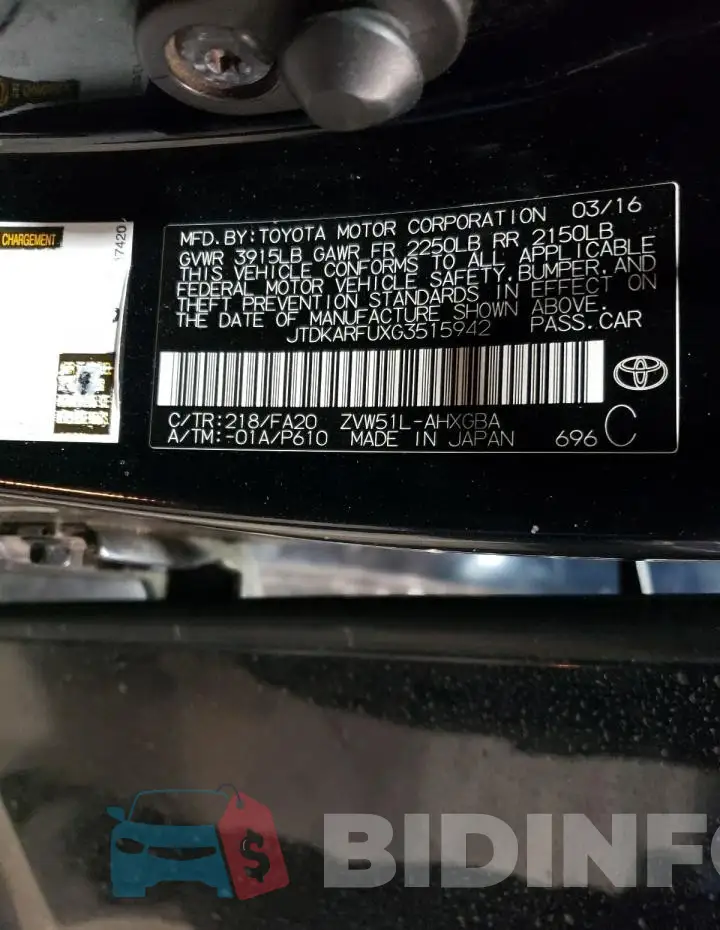 JTDKARFUXG3515942 Photo# 12