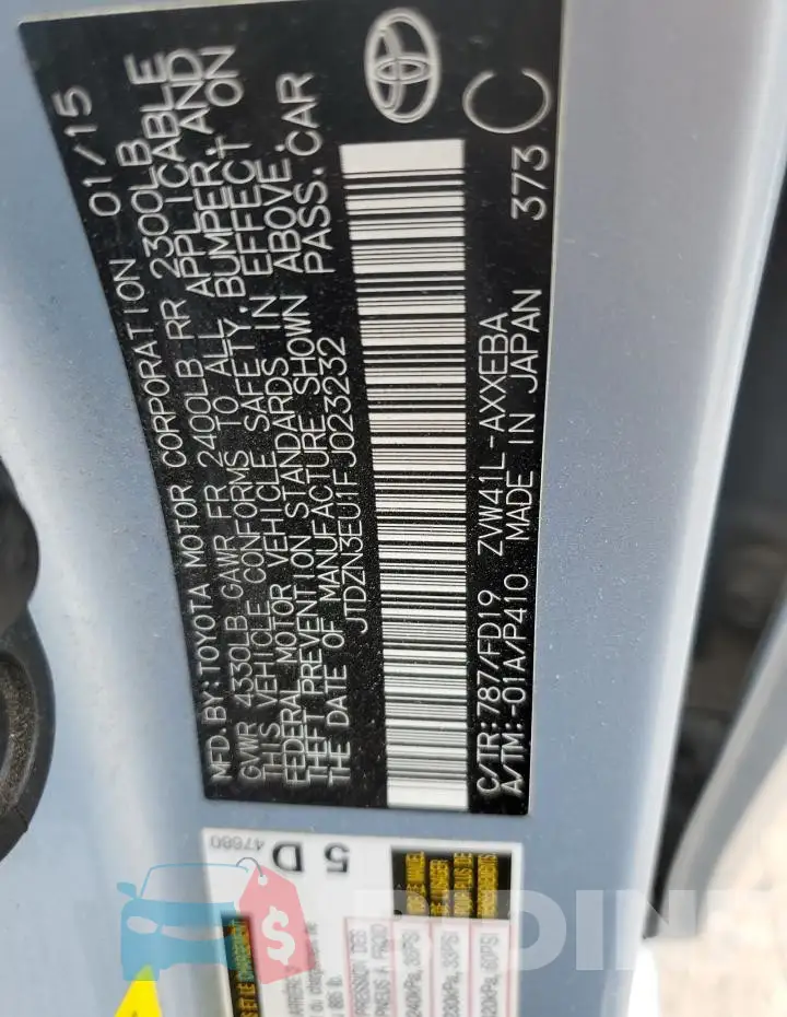 JTDZN3EU1FJ023232 Photo# 13