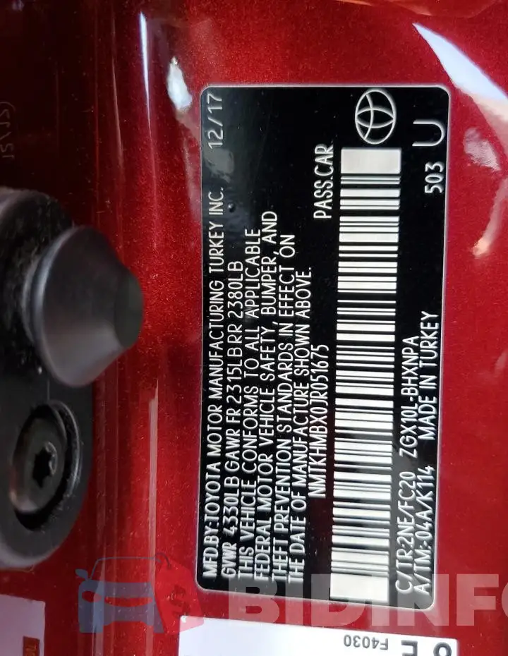 NMTKHMBX0JR051675 Photo# 12