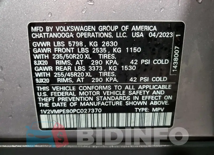 1V2VMPE80PC027370 Photo# 13
