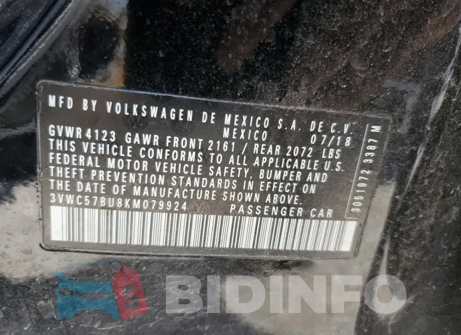 3VWC57BU8KM079924 Photo# 12