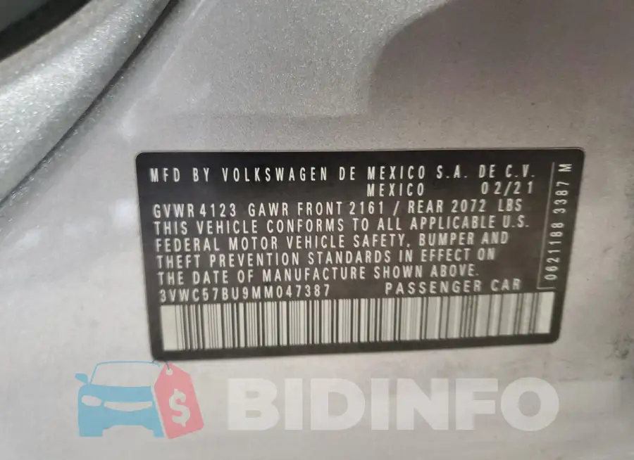 3VWC57BU9MM047387 Photo# 12