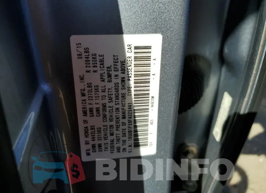 19UUB1F59FA025441 Photo# 12
