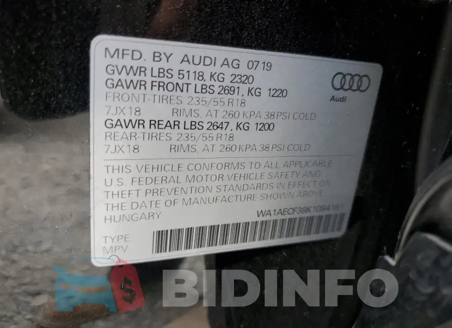 WA1AECF38K1084181 Photo# 14