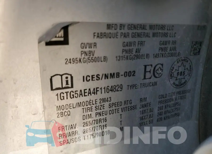 1GTG5AEA4F1164829 Photo# 12