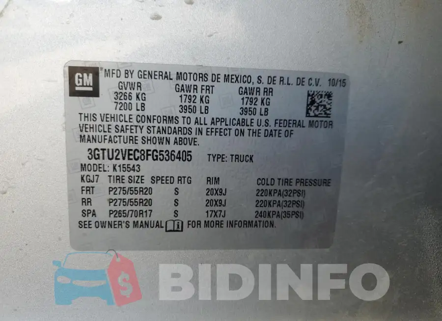 3GTU2VEC8FG536405 Photo# 12
