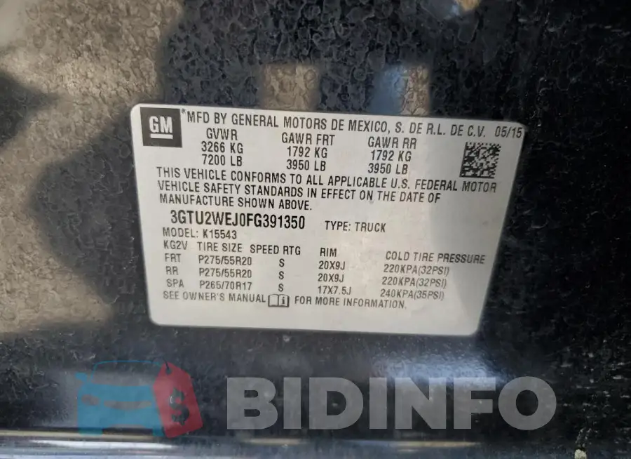 3GTU2WEJ0FG391350 Photo# 12