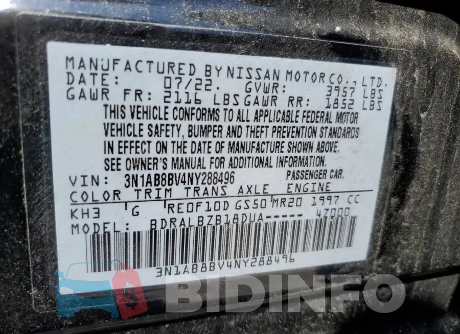 3N1AB8BV4NY288496 Photo# 12