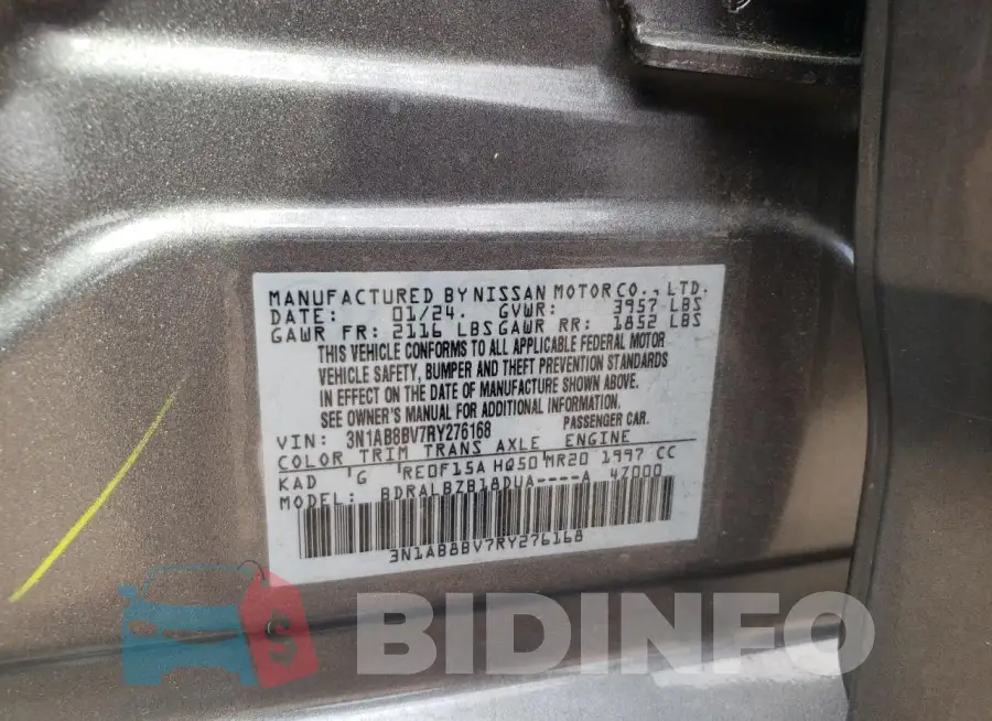 3N1AB8BV7RY276168 Photo# 13