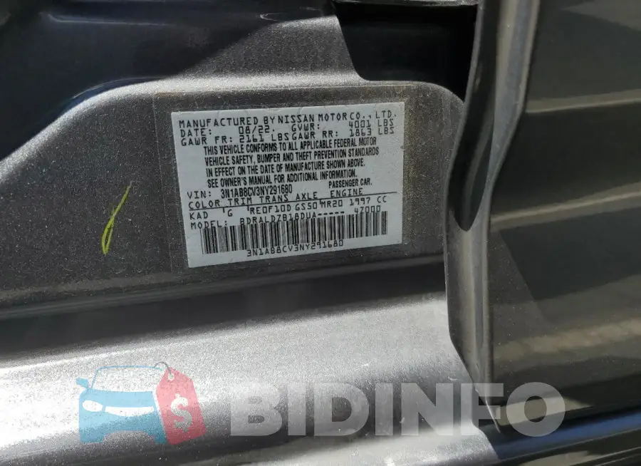 3N1AB8CV3NY291680 Photo# 12