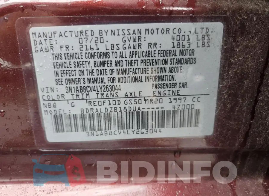 3N1AB8CV4LY263044 Photo# 13