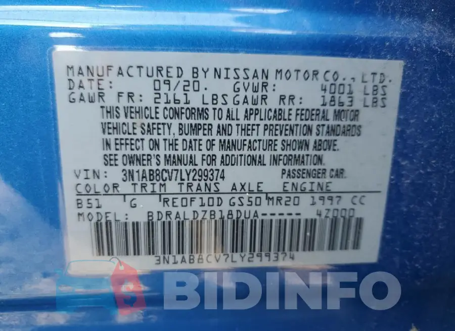 3N1AB8CV7LY299374 Photo# 12