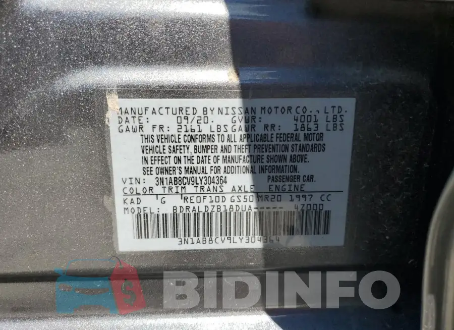 3N1AB8CV9LY304364 Photo# 12