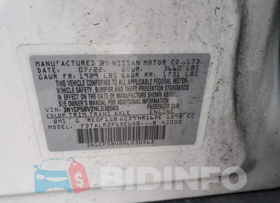 3N1CP5BV2NL530563 Photo# 12