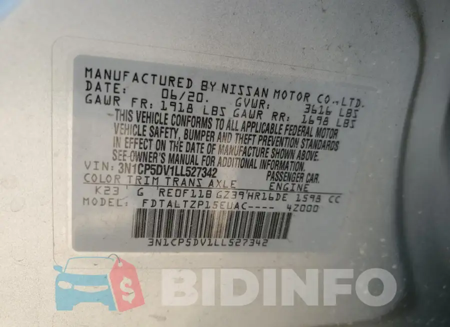 3N1CP5DV1LL527342 Photo# 13