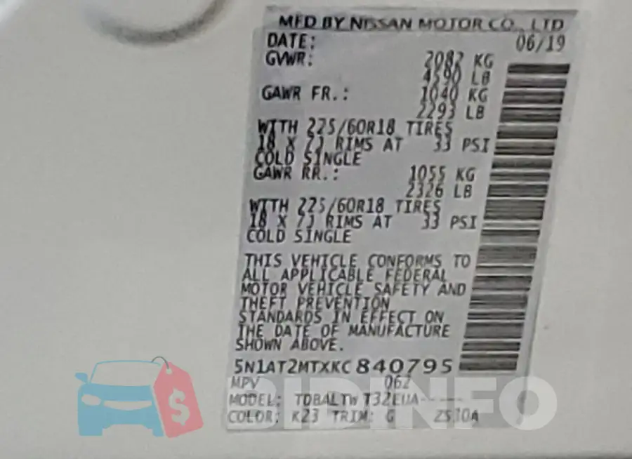 5N1AT2MTXKC840795 Photo# 14