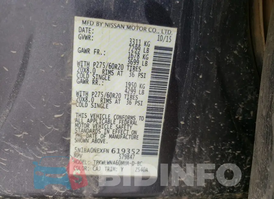 5N1BA0NEXFN619352 Photo# 13