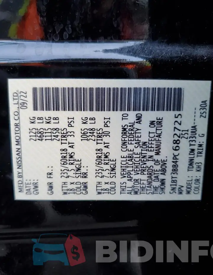 5N1BT3BB4PC682725 Photo# 14