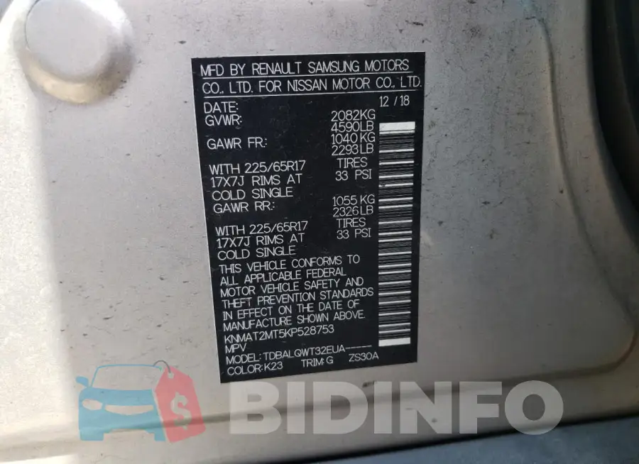 KNMAT2MT5KP528753 Photo# 13