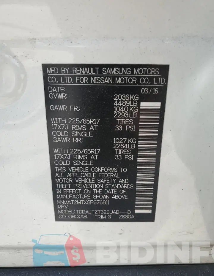 KNMAT2MTXGP676811 Photo# 13