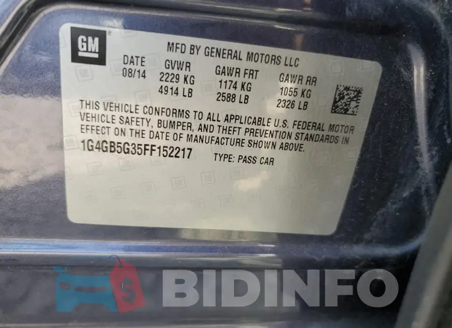 1G4GB5G35FF152217 Photo# 12