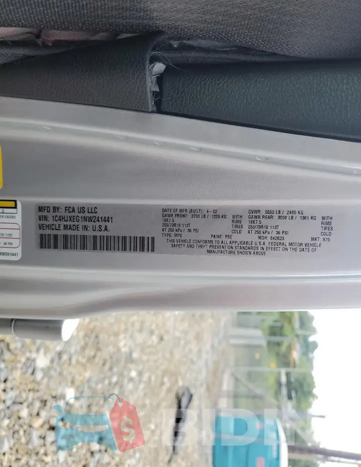 1C4HJXEG1NW241441 Photo# 14