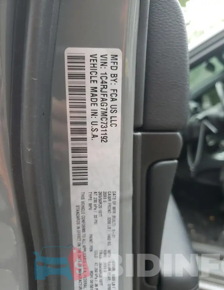 1C4RJFAG7MC731192 Photo# 12