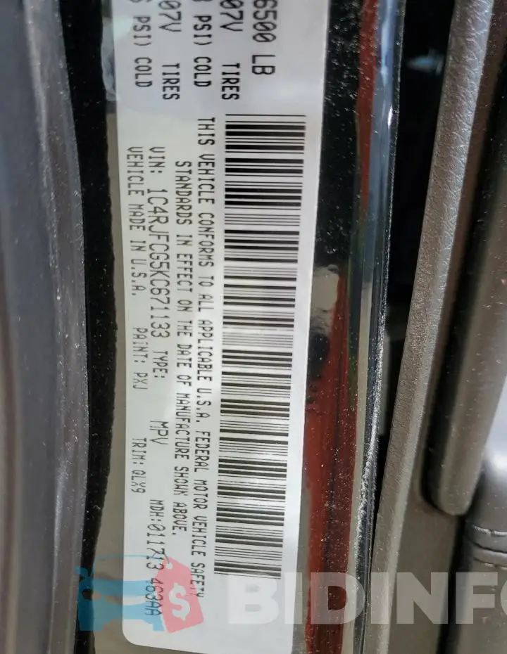 1C4RJFCG5KC671133 Photo# 13