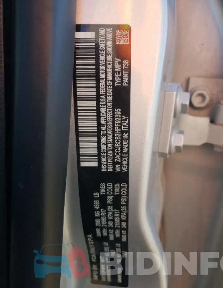 ZACCJBCB2HPF92395 Photo# 12