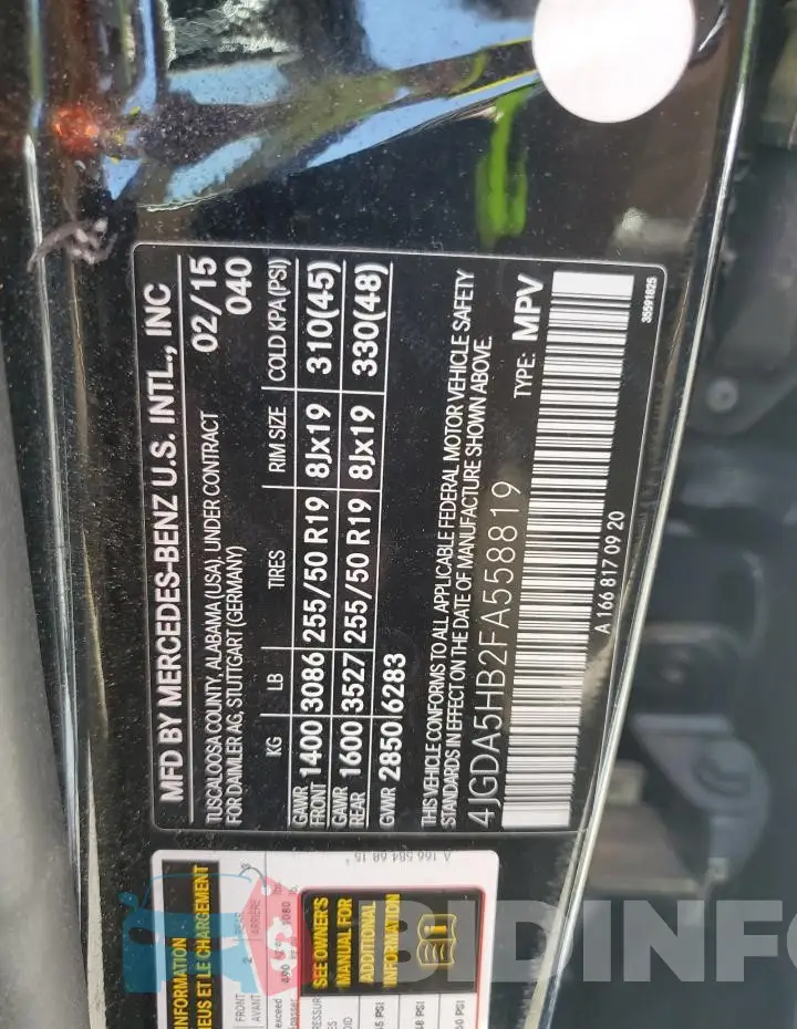 4JGDA5HB2FA558819 Photo# 13