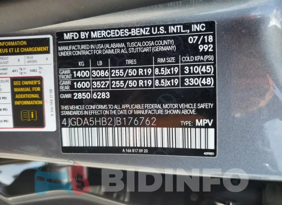4JGDA5HB2JB176762 Photo# 13