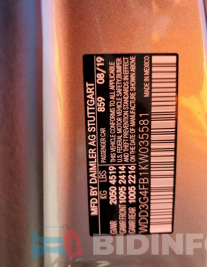WDD3G4FB1KW035581 Photo# 12