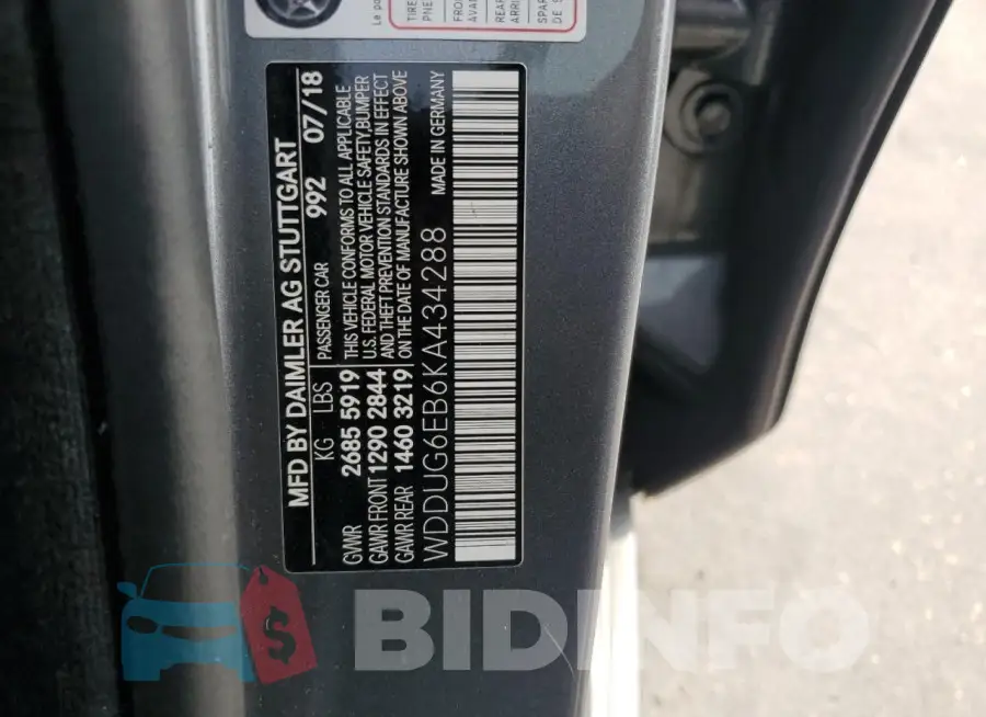 WDDUG6EB6KA434288 Photo# 12