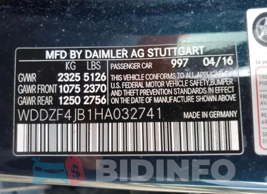 WDDZF4JB1HA032741 Photo# 12