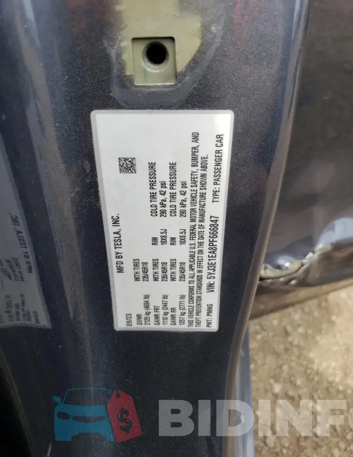 5YJ3E1EA8PF666847 Photo# 13
