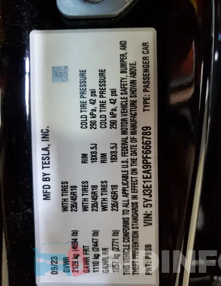 5YJ3E1EA9PF666789 Photo# 12