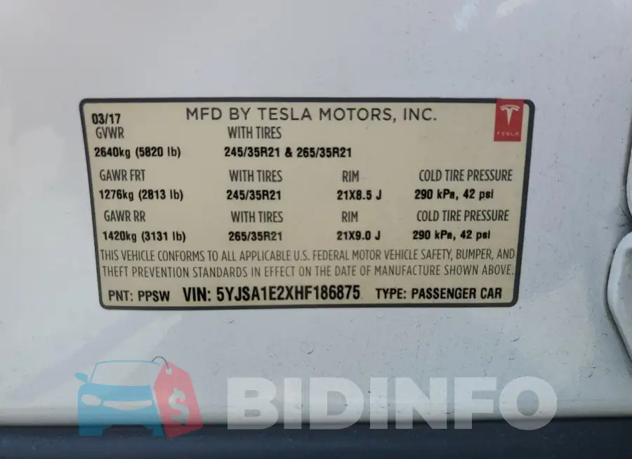 5YJSA1E2XHF186875 Photo# 12