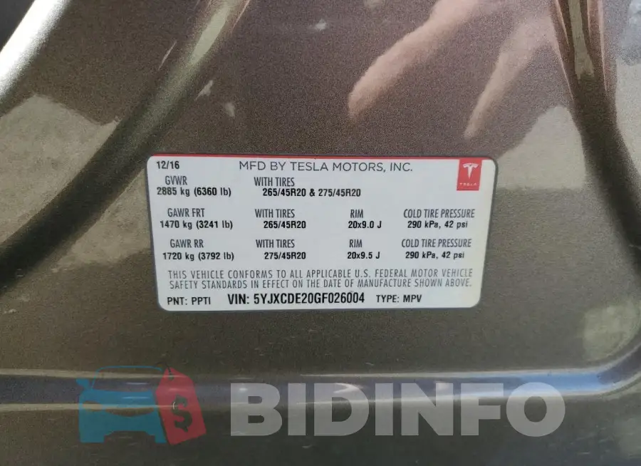 5YJXCDE20GF026004 Photo# 12