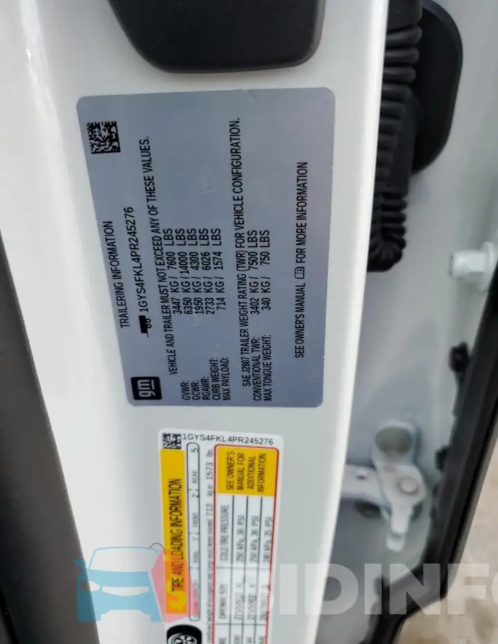 1GYS4FKL4PR245276 Photo# 13