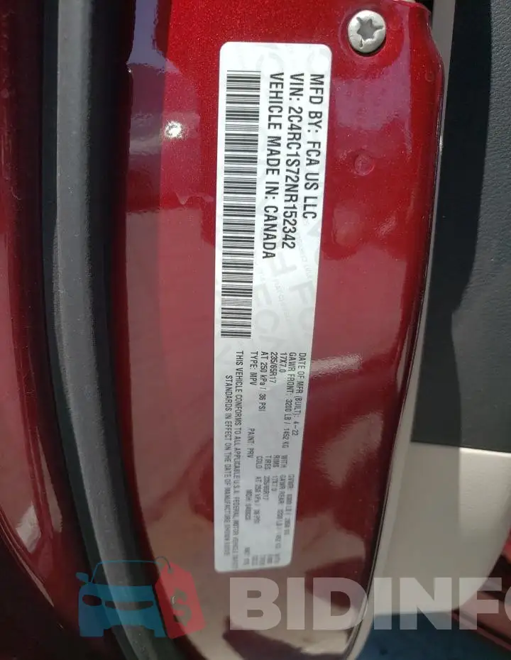 2C4RC1S72NR152342 Photo# 13