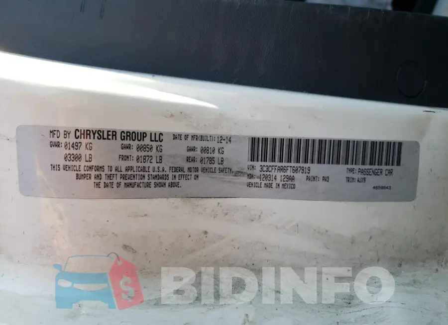 3C3CFFAR6FT607919 Photo# 13