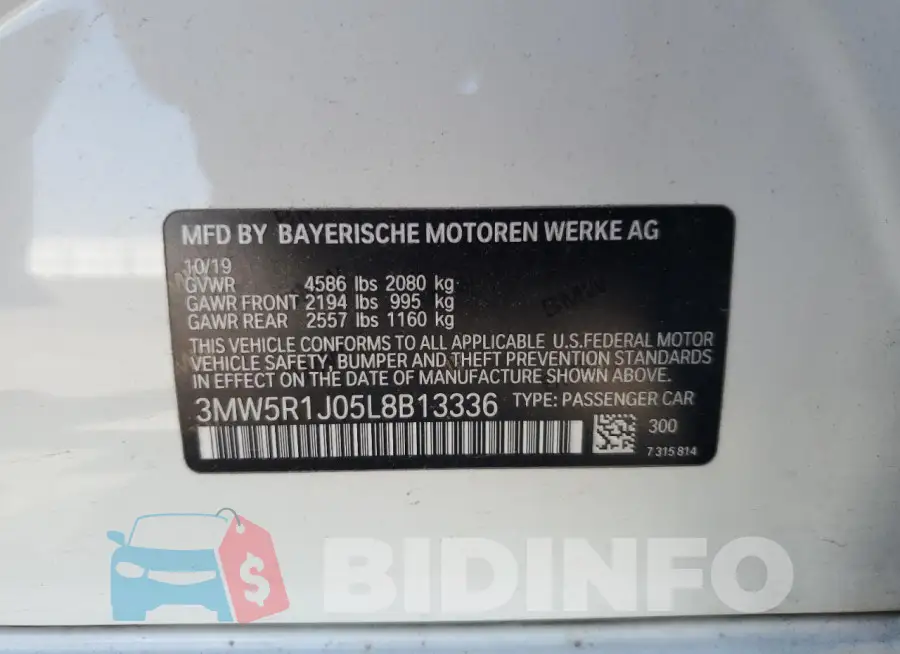 3MW5R1J05L8B13336 Photo# 12